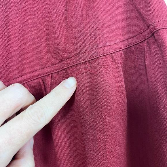 Christian Dior Sport Skirt Womens Small Red Scarlet Midi Wide Leg Culotte Shorts - Picture 10 of 15